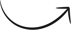 A thick black curved arrow points upward and to the right on a light gray background.