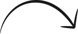 A thick black arrow curves downward from left to right, ending with a pointed arrowhead.